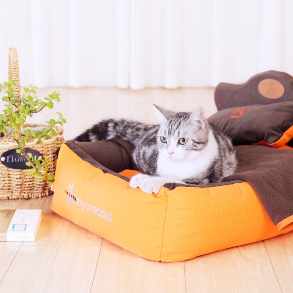Washable Bed w Free Pillow & Blanket for Pet Dog - Picture 4 of 12
